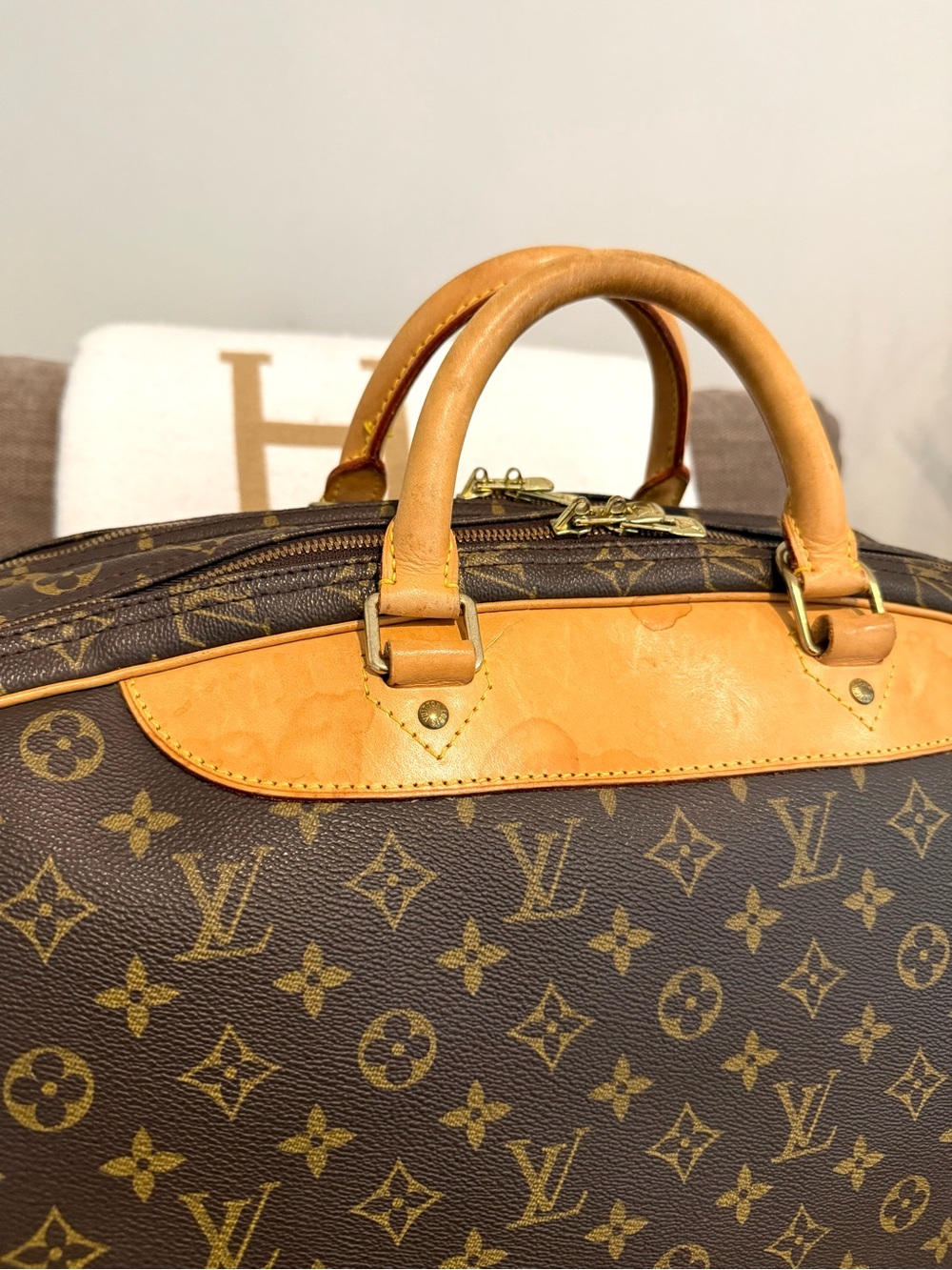 Authentic Louis Vuitton Alizé Poche travel bag M41393 brown monogram LV unisex - Picture 7 of 16